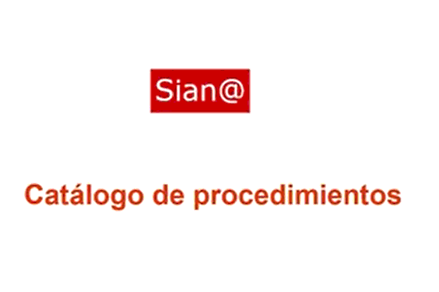 Sian@ Catálogo de procedimientos